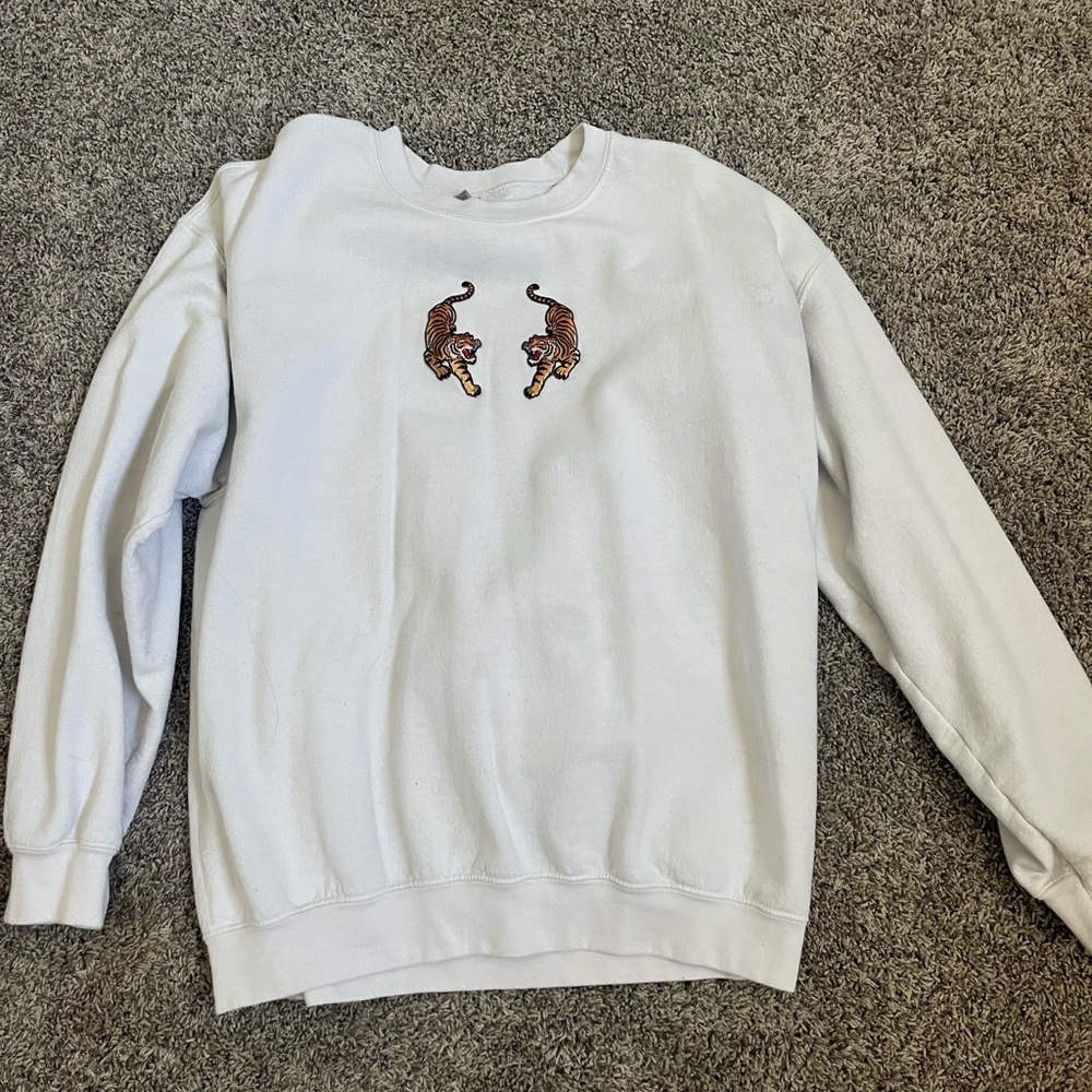white crew neck